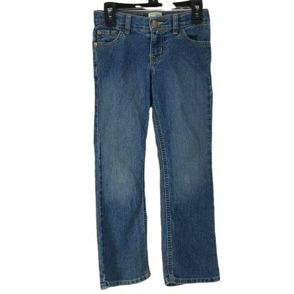Childrens Place Girls Adjustable Waist Bootcut Stretch Denim Blue Jeans Size 6